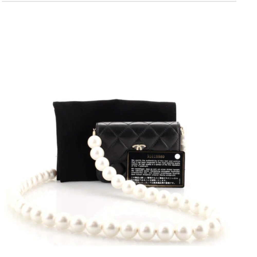 Chanel Pearl Strap Clutch